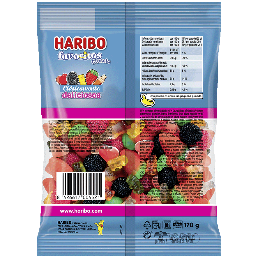 FAVORITOS CLASSIC 170 G.