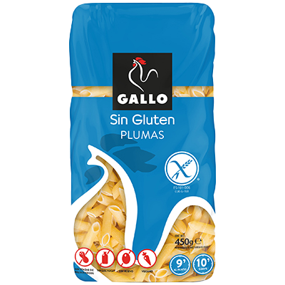 PLUMAS SIN GLUTEN 450 G.