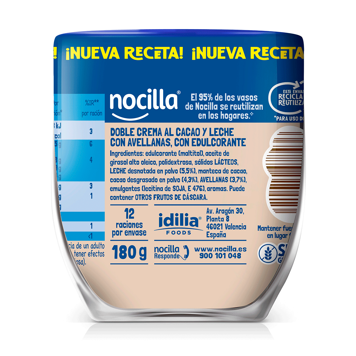 CREMA CHOCO MIX 0% AZ&Uacute;CARES 180 G.