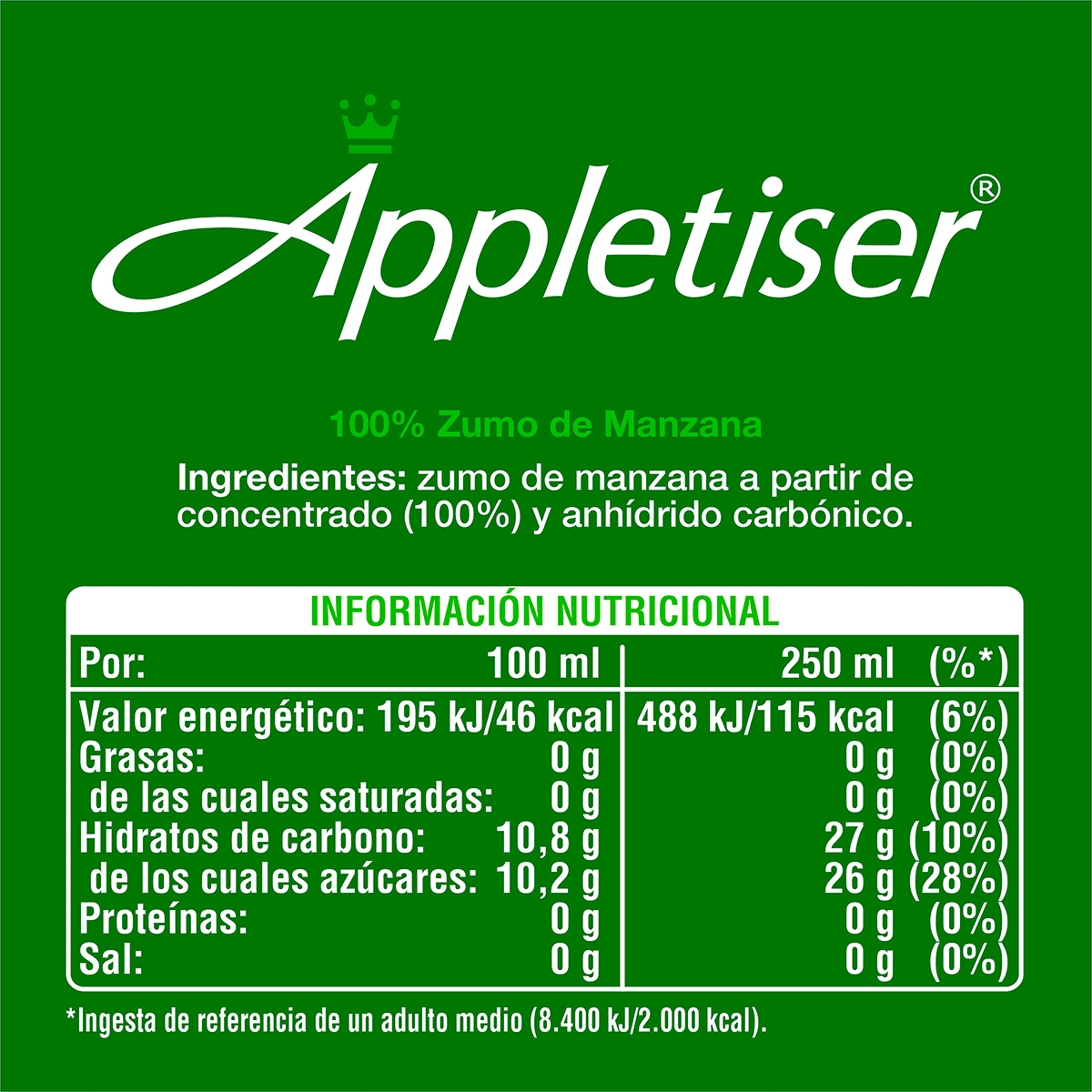 REFRESCO DE MANZANA 25 CL.
