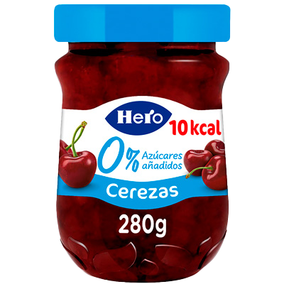 CONFITURA DE CEREZA 0% AZ&Uacute;CAR A&Ntilde;ADIDO 280 G.