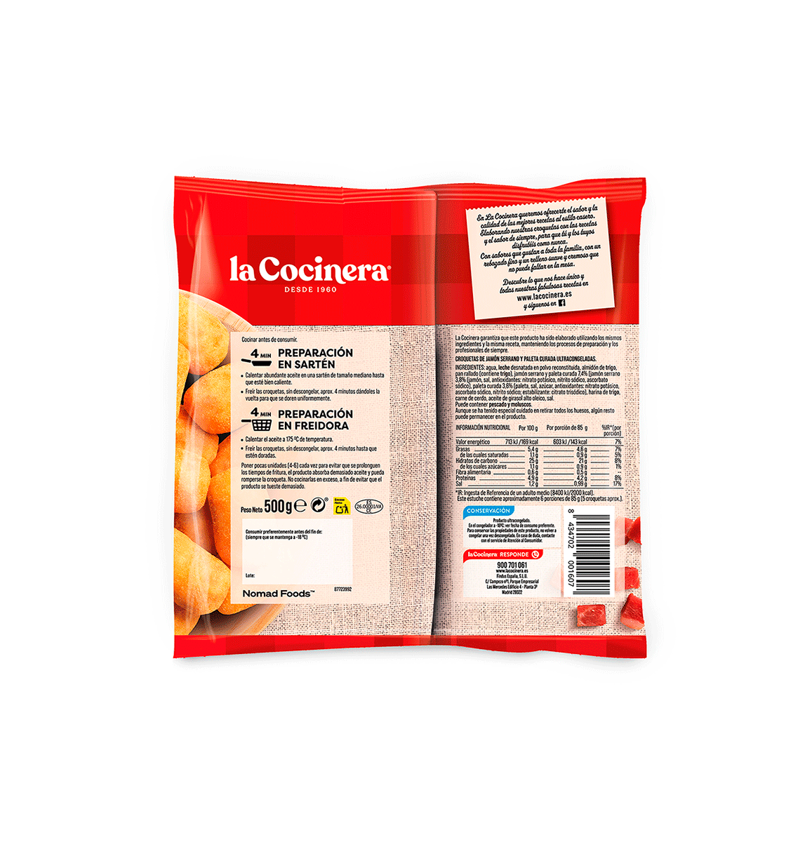 CROQUETAS DE JAMON 500 GRS.