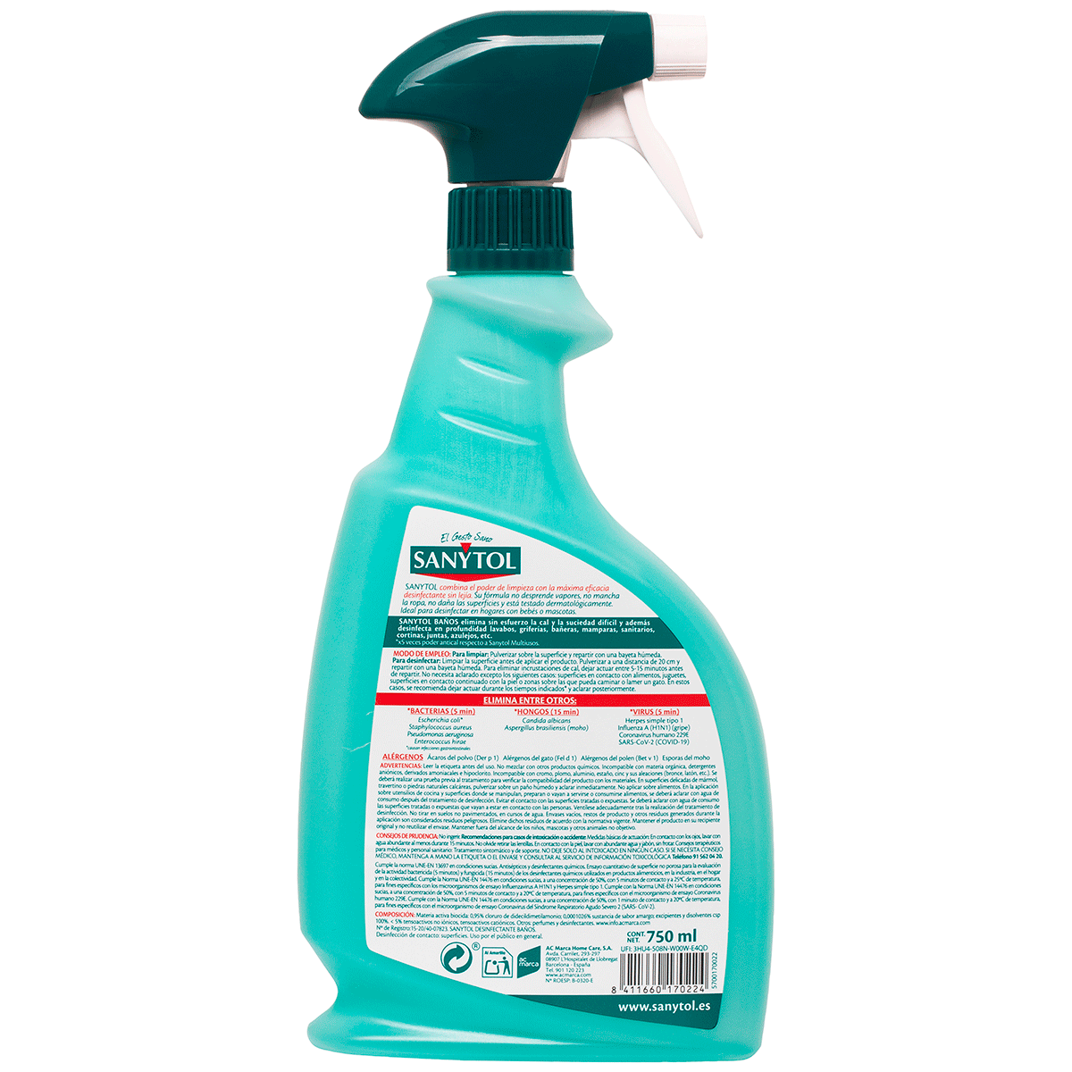 LIMPIADOR BA&Ntilde;OS 750 ML.