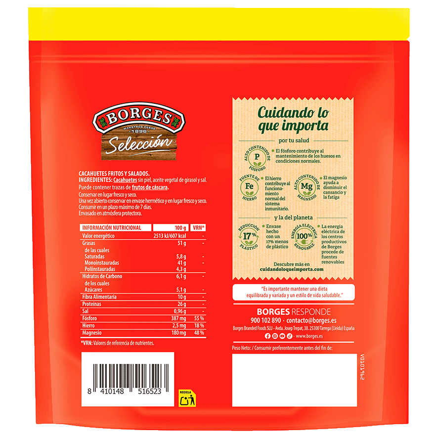 CACAHUETES FRITOS Y SALADOS 300 G.