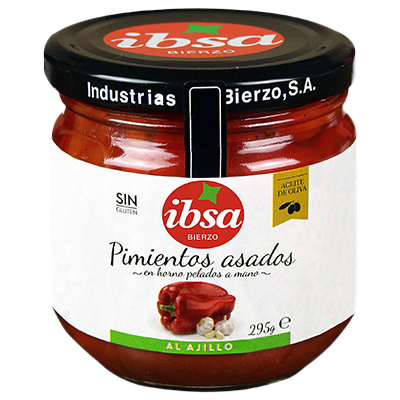 PIMIENTOS ASADOS AL AJILLO 255 G.