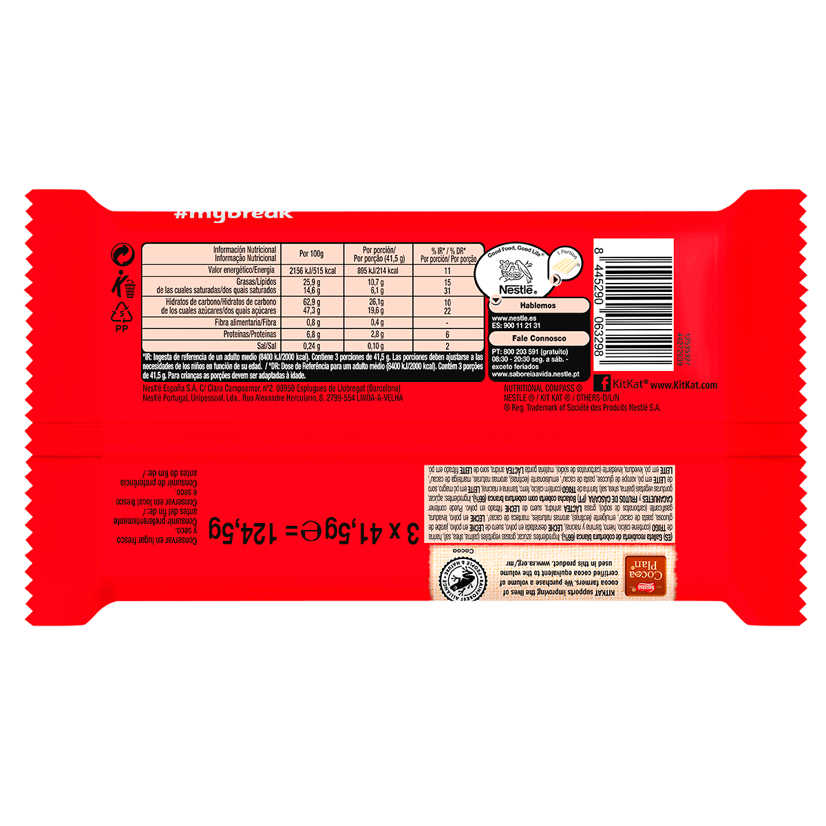 BARRITA CUBIERTA DE CHOCOLATE BLANCO 3 PACK