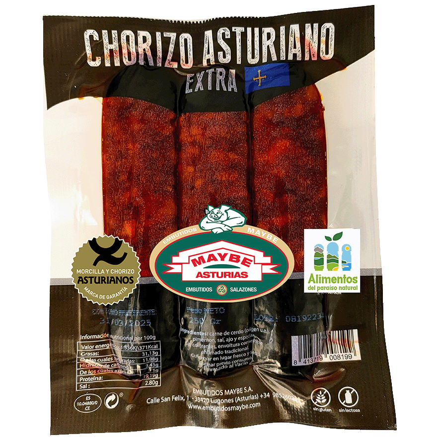 CHORIZO ASTURIANO EXTRA 250 G.