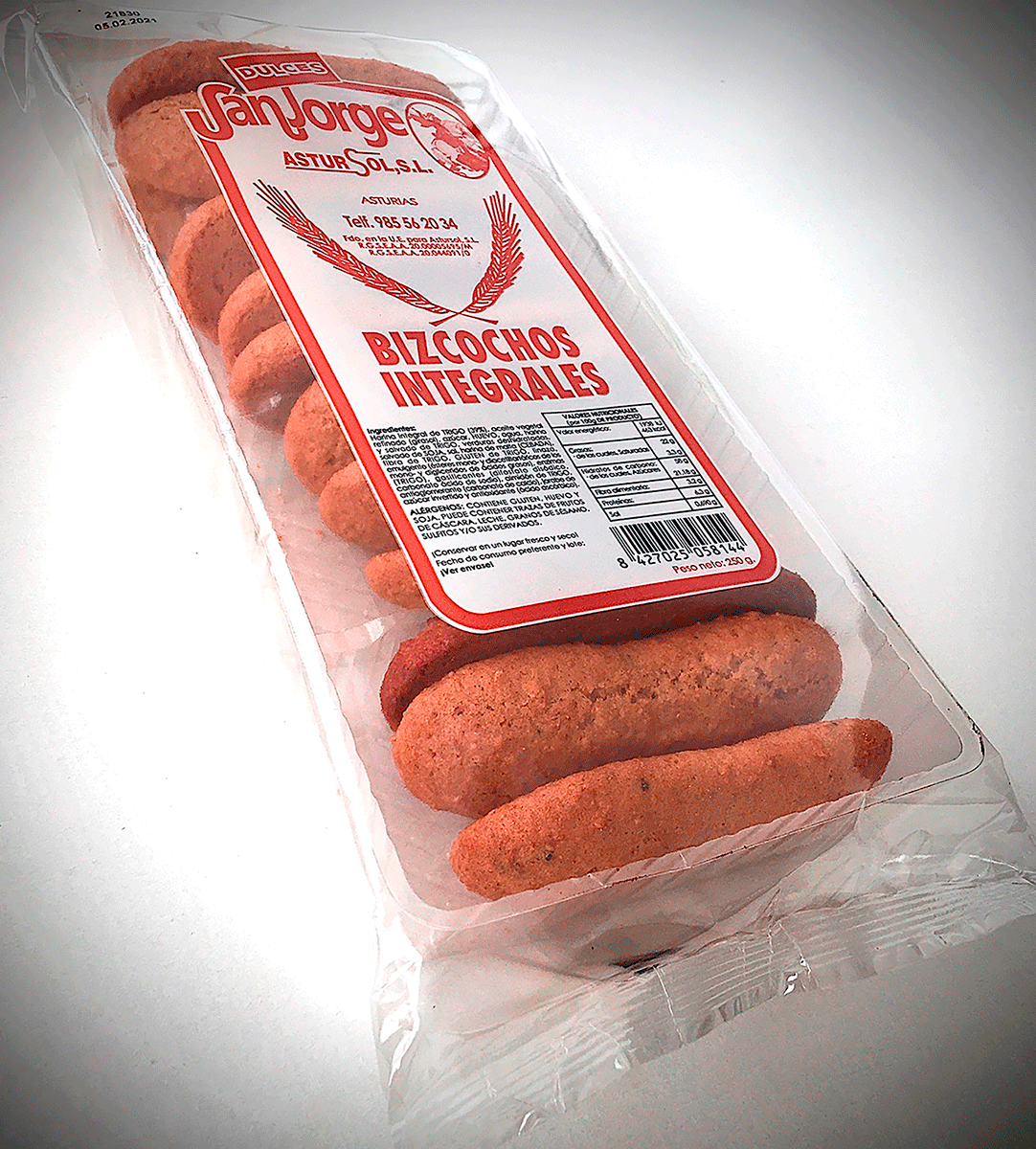 BIZCOCHO INTEGRAL 250 GRS.