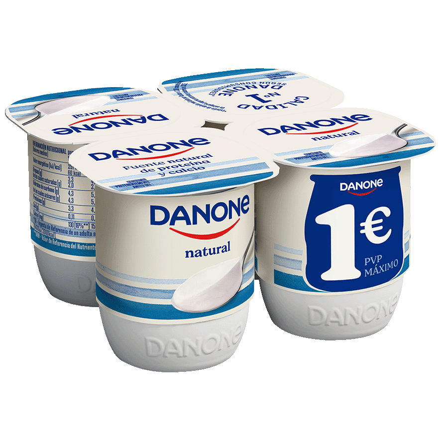 YOGUR NATURAL 120 G. PACK 4