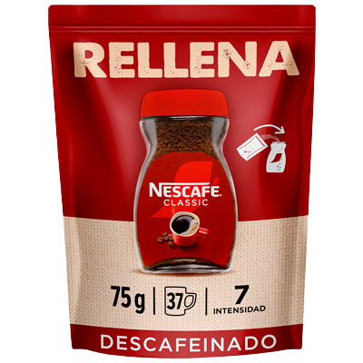 CAF&Eacute; SOLUBLE DESCAFEINADO RECARGA 75 G.