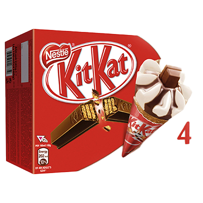 HELADO CONO KIT KAT 4 UDS.