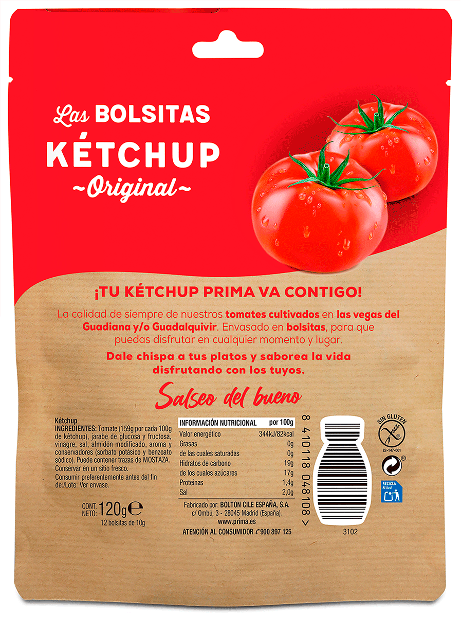 KETCHUP 15 UDS., 150 GRS.