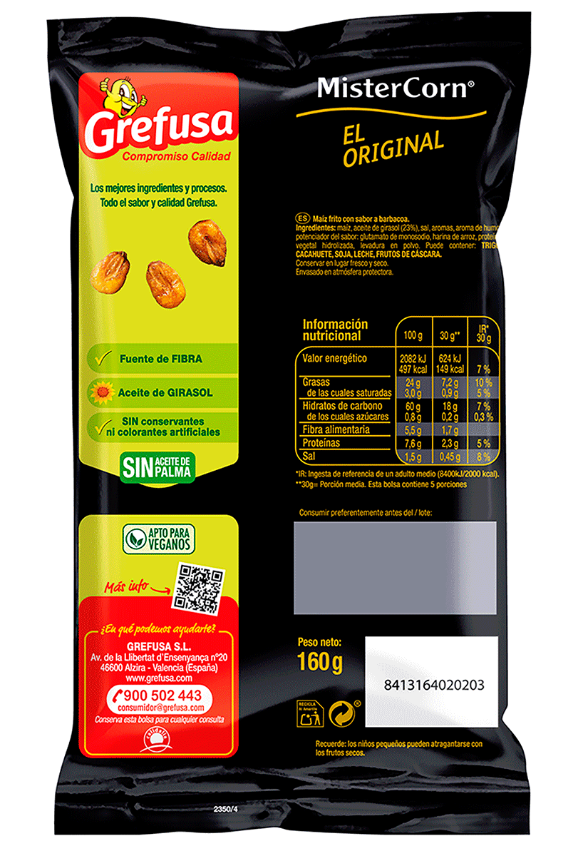 MA&Iacute;Z FRITO 160 G.