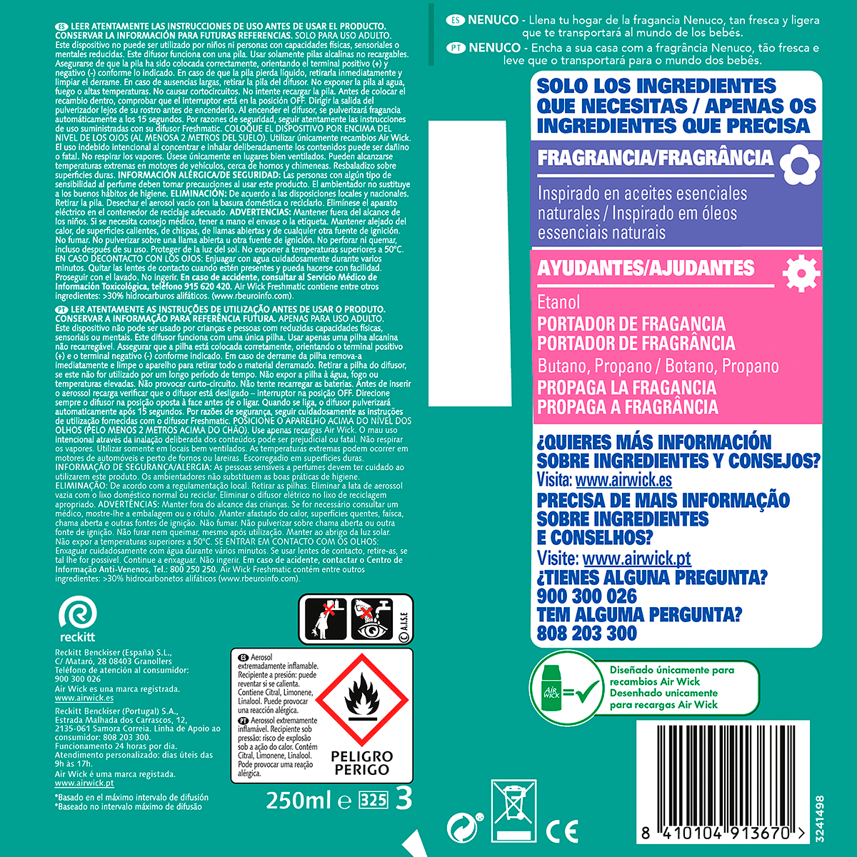 AMBIENTADOR FRESHMATIC NENUCO 1 RECAMBIO