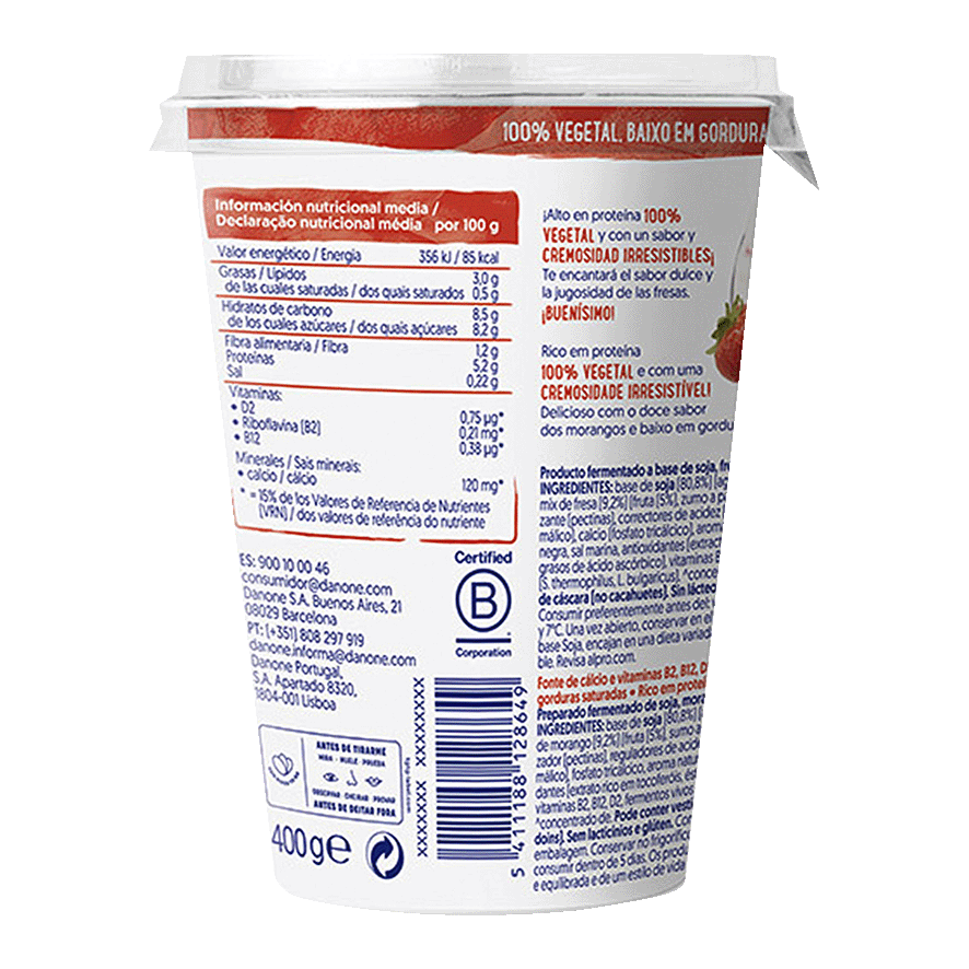 POSTRE SKYR+PROTE&Iacute;NA FRESA 400 G.