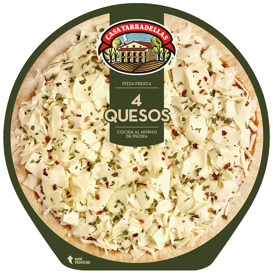 PIZZA 4 QUESOS 390 GRS.