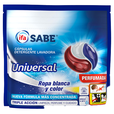 DETERGENTE UNIVERSAL TRIPLE ACCI&Oacute;N 20 C&Aacute;PSULAS