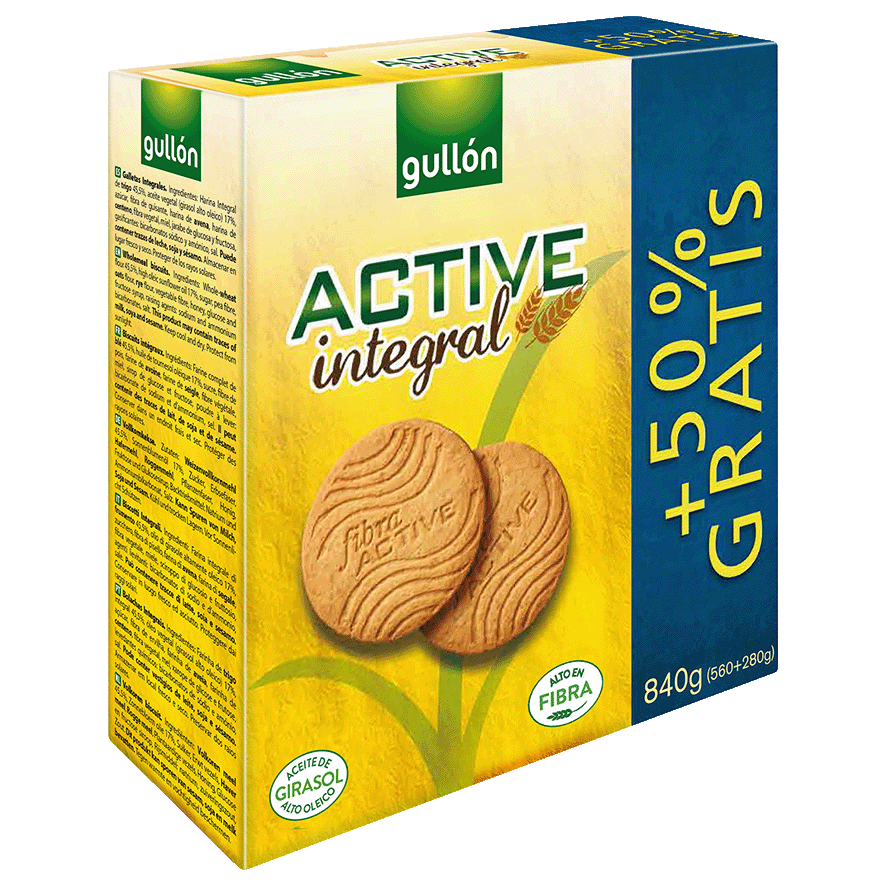 GALLETA ACTIVE INTEGRAL 560 G. + 50% GRATIS