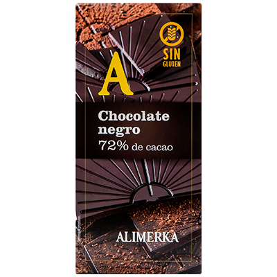 CHOCOLATE NEGRO 72% 100 G.
