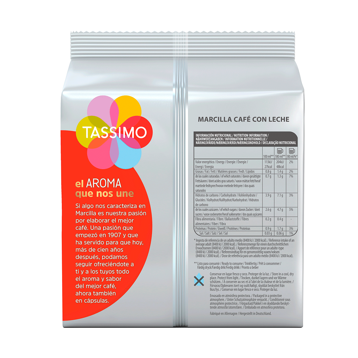 CAF&Eacute; CON LECHE MARCILLA 16 CAPSULAS