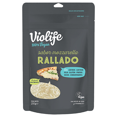 RALLADO SABOR MOZZARELLA 100% VEGANO 200 G.