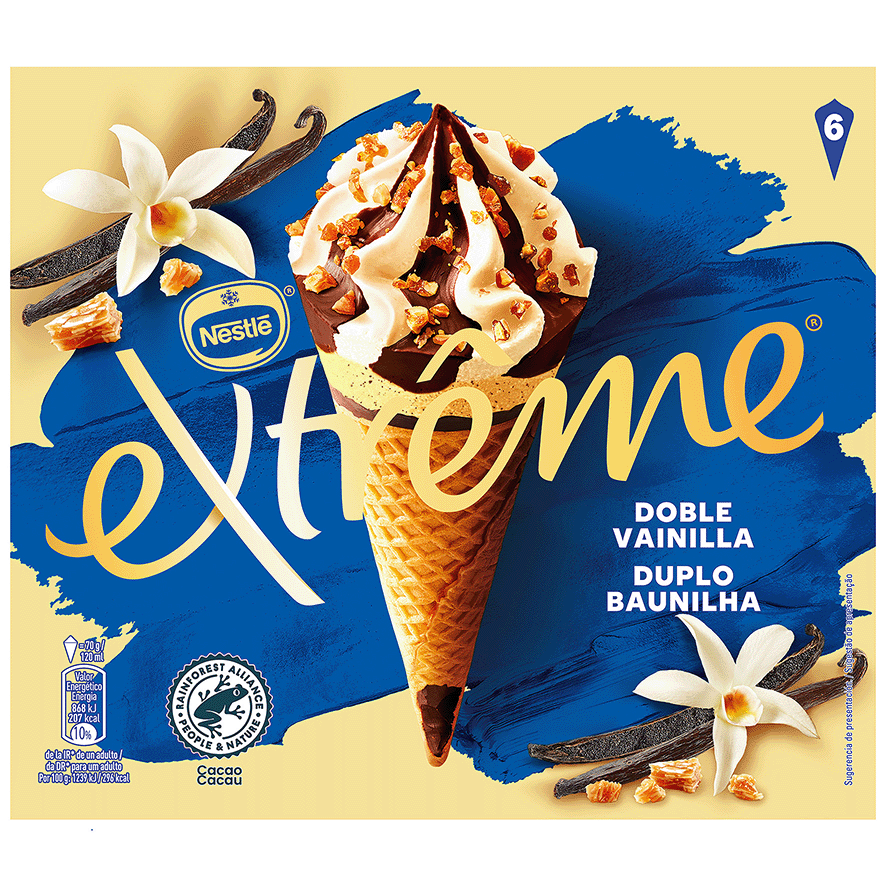HELADO DOBLE VAINILLA EXTREME PACK 6