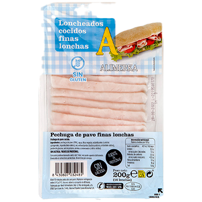 PECHUGA DE PAVO FINAS LONCHAS 200 G.