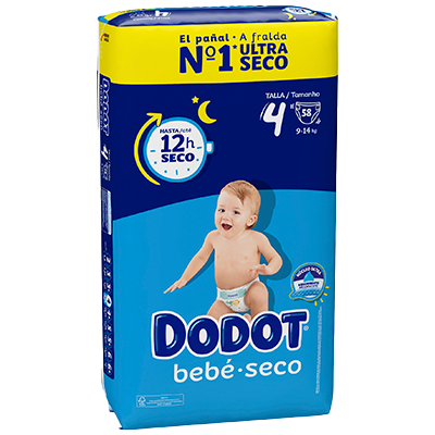 PA&Ntilde;ALES BEB&Eacute; SECO TALLA 4 58 UDS.