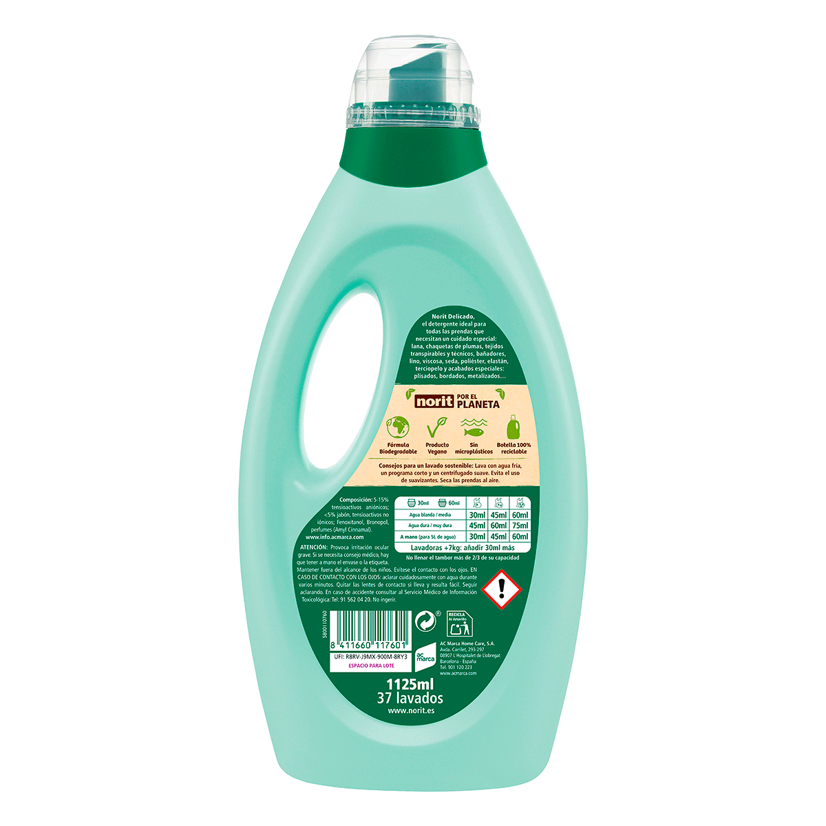DETERGENTE DELICADO A M&Aacute;QUINA 1,125 LITROS