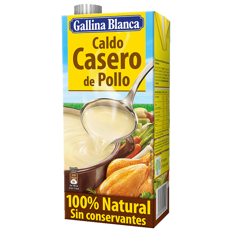 CALDO CASERO DE POLLO 100% NATURAL 1 LITRO