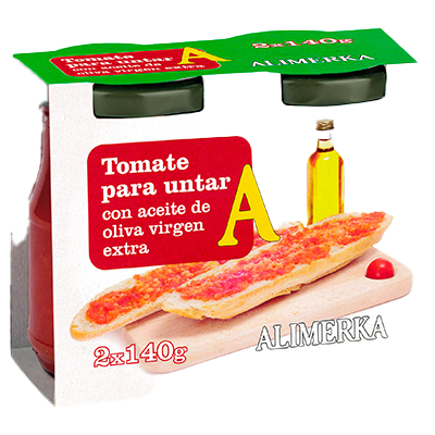 TOMATE PARA UNTAR CON ACEITE VIRGEN EXTR 140 G. X 2