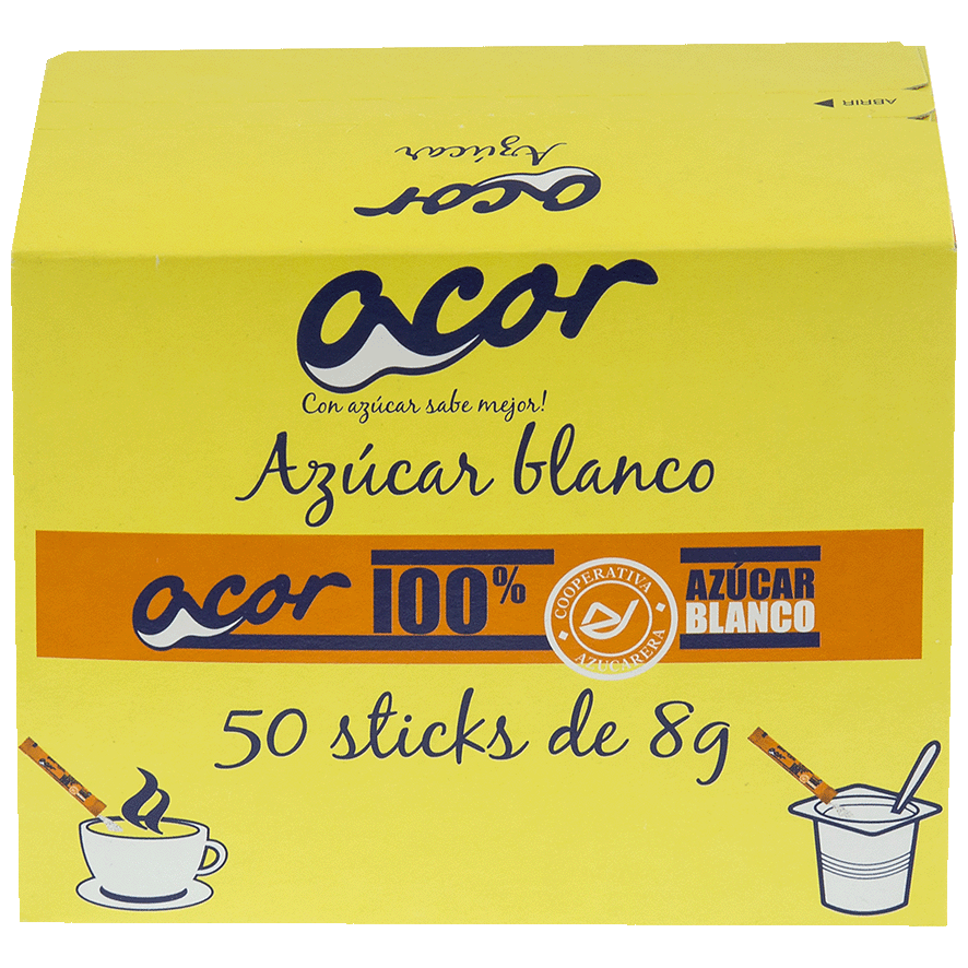 AZ&Uacute;CAR BLANCO 50 STICKS