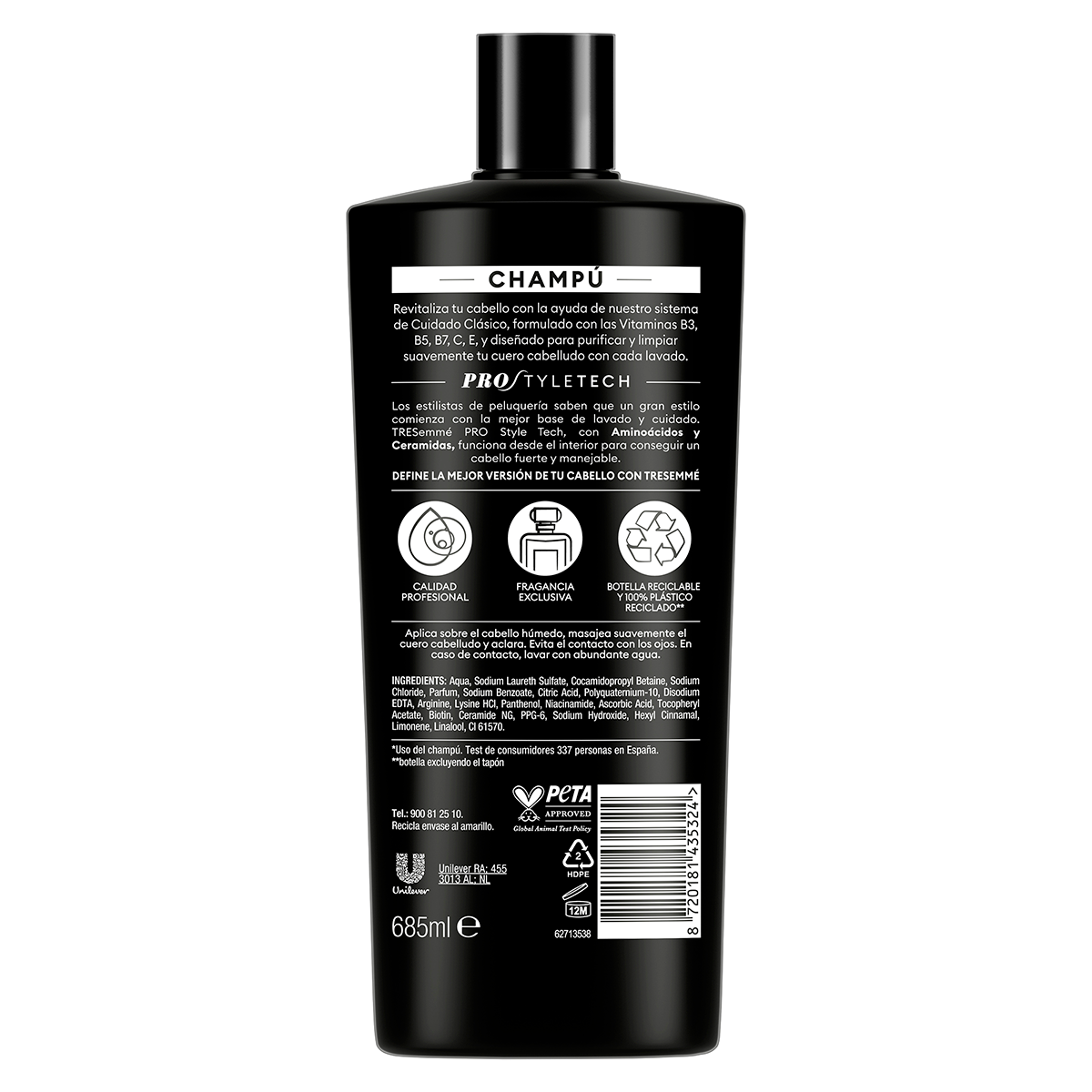 CHAMP&Uacute; CUIDADO CL&Aacute;SICO 685 ML.