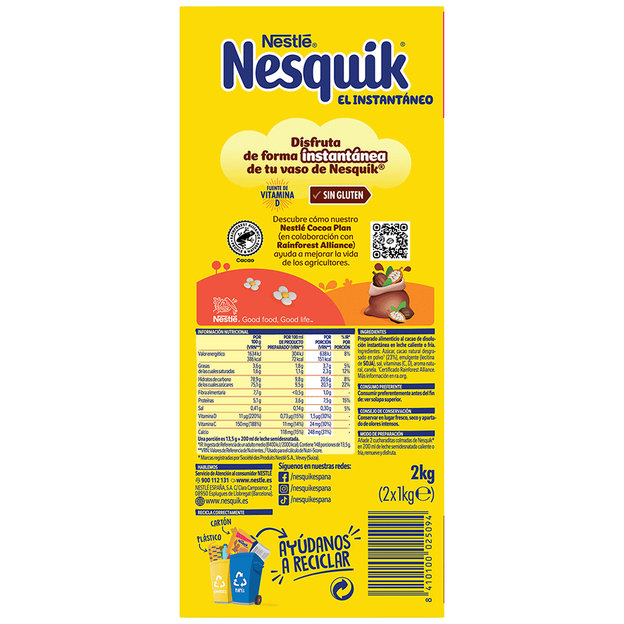 CACAO SOLUBLE INSTANT&Aacute;NEO 2 KILOS