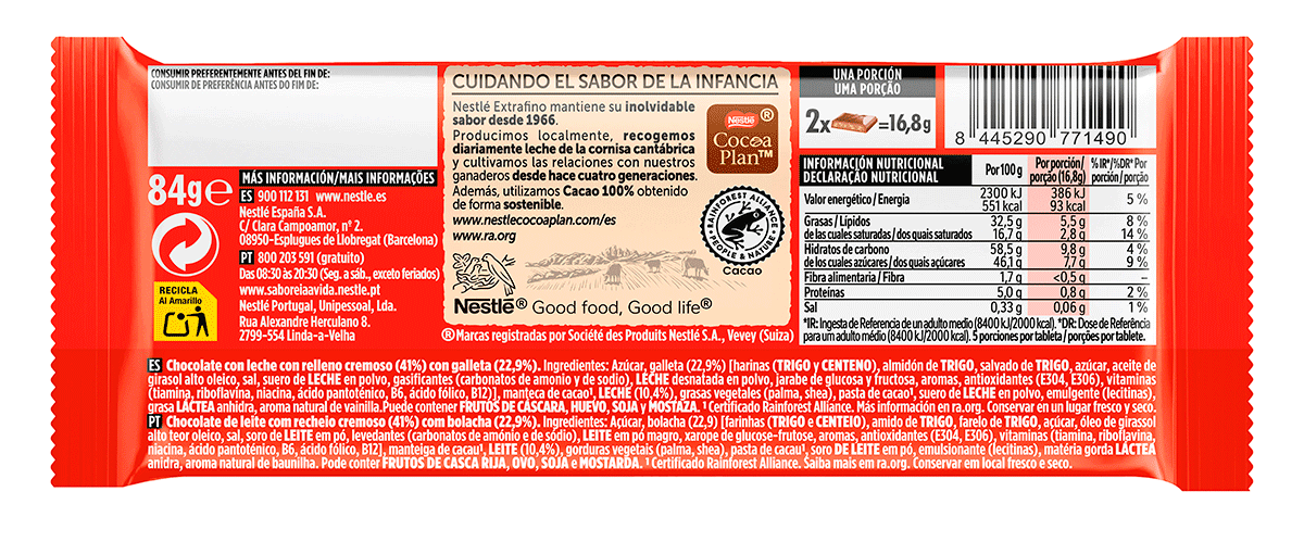 TABLETA CHOCOLATE RELLENO DINOSAURUS 84 G.