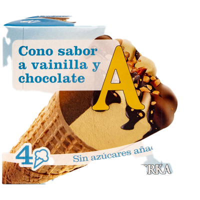 HELADO VAINILLA Y CHOCOLATE SIN AZUCAR 4 UDS.