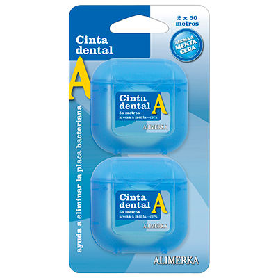 CINTA DENTAL AROMA A MENTA-CERA 50 METROS PACK 2