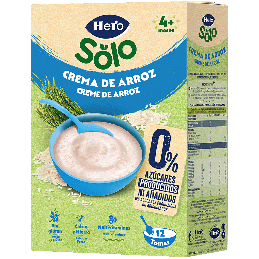 CREMA DE ARROZ SIN GLUTEN 0% AZ&Uacute;CAR 220 G.