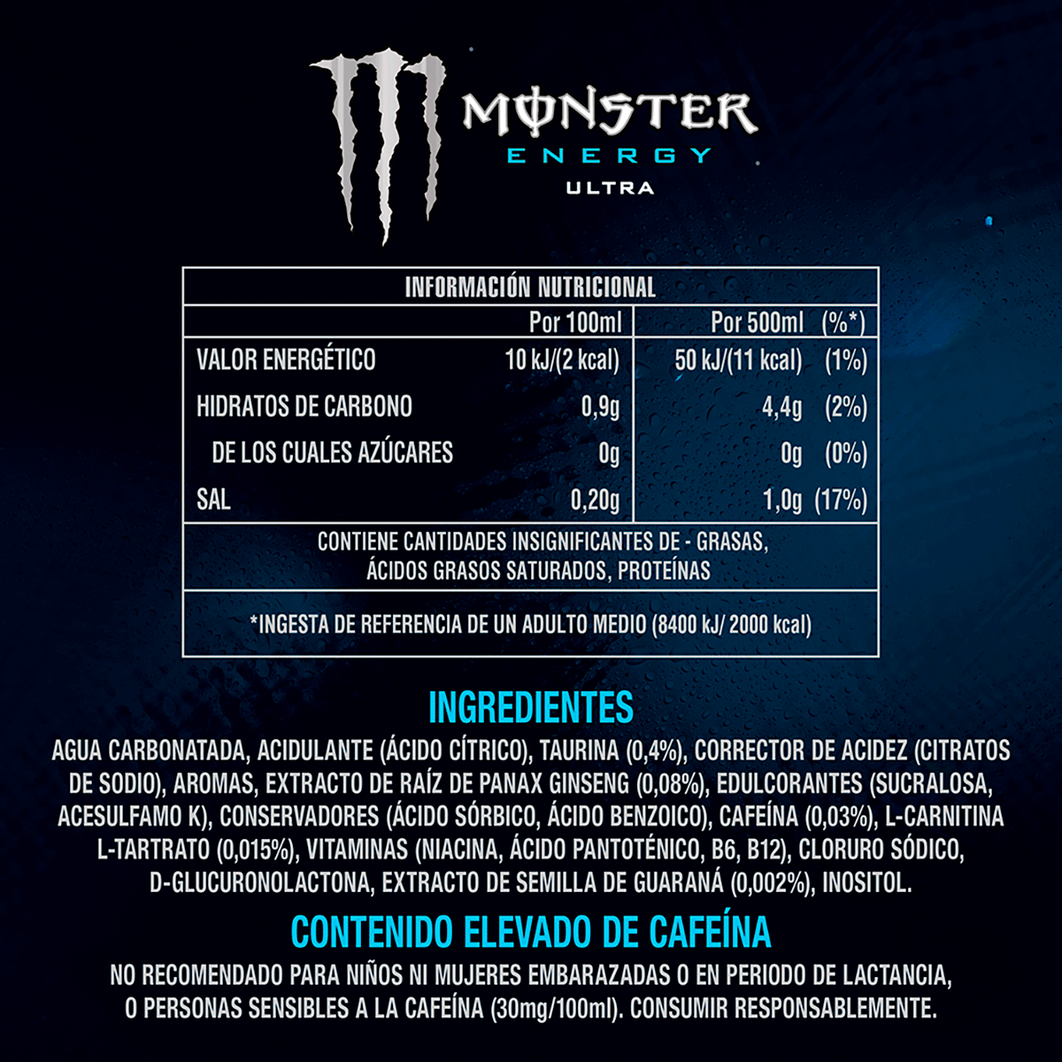 BEBIDA ENERG&Eacute;TICA ULTRA 50 CL.
