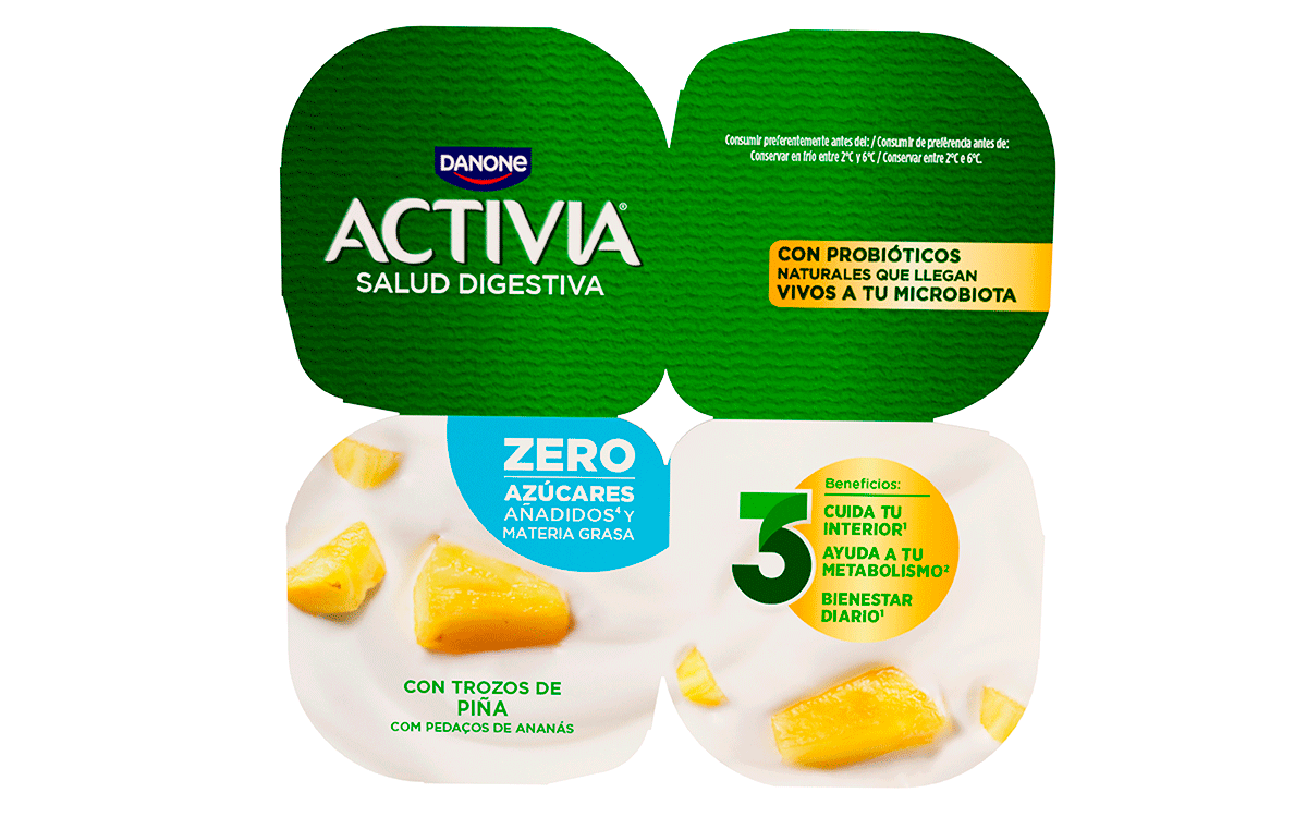 YOGUR CON PI&Ntilde;A 0% 120 G. PACK 4