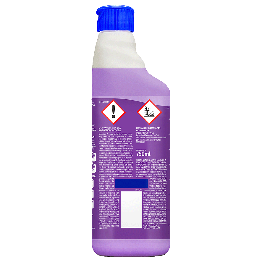 FREGASUELOS DESIC INSECTICIDA LAVANDA 750 ML.