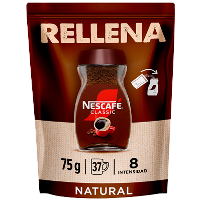 CAF&Eacute; SOLUBLE NATURAL RECARGA DE 75 G.
