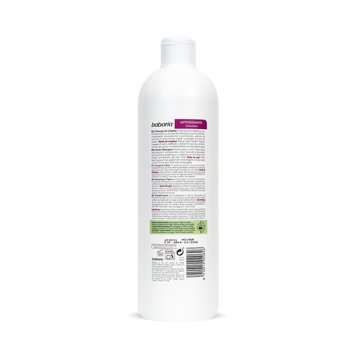 CHAMP&Uacute; DE CEBOLLA 700 ML.