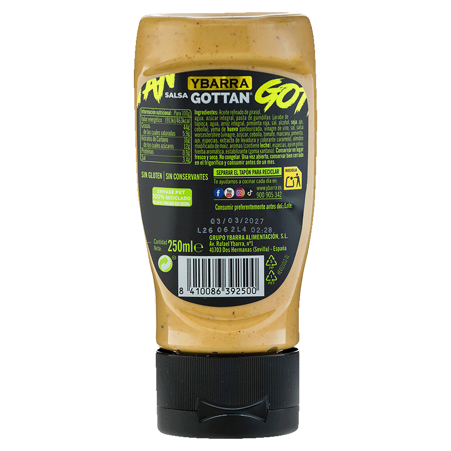 SALSA GOTTAN THE CHAMPIONS BURGER 250 ML.