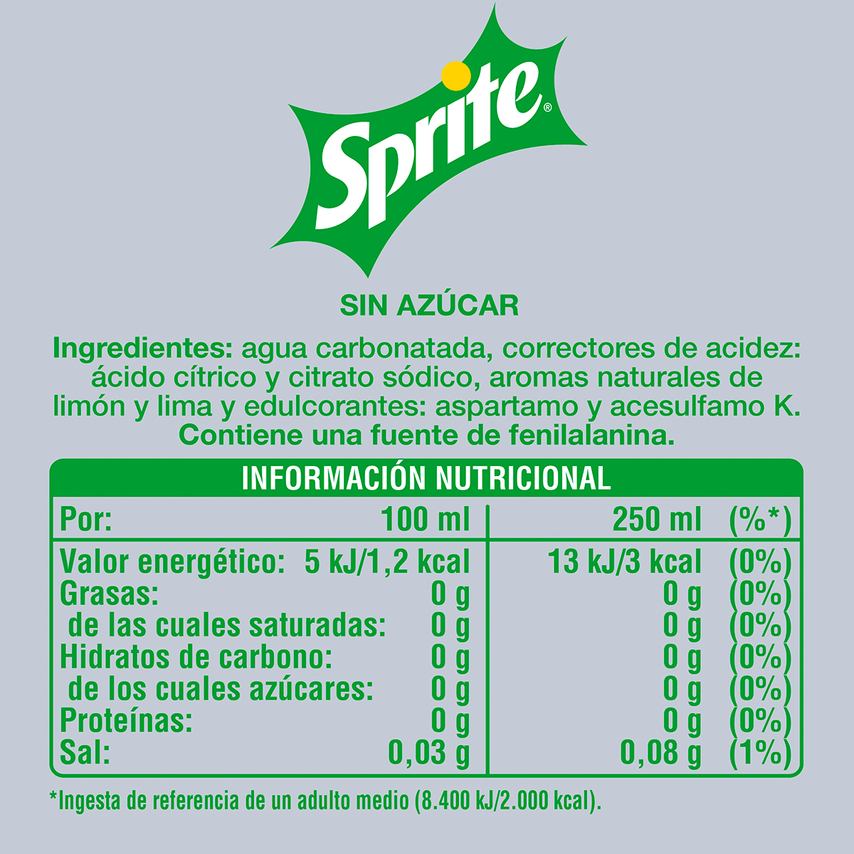REFRESCO SABOR LIMA LIM&Oacute;N SIN AZ&Uacute;CAR 2 LITROS
