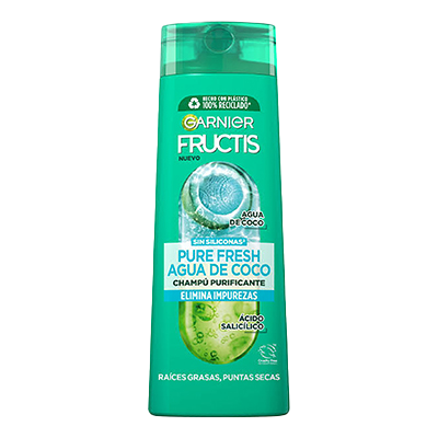 CHAMP&Uacute; PUR&Eacute; FRESH AGUA DE COCO 380 ML.