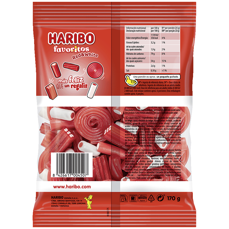 FAVORITOS RED&WHITE 170 G.