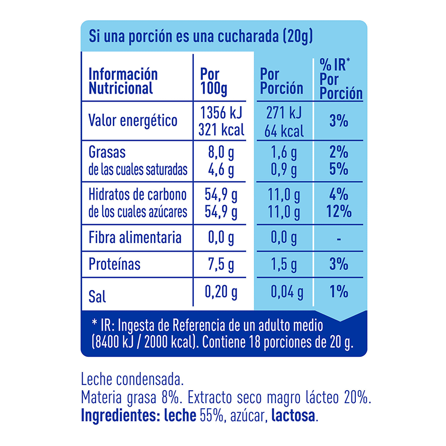LECHE CONDENSADA 740 GRS.