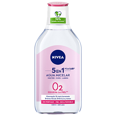 AGUA MICELAR 5 EN 1 PIEL SECA SENSIBLE 400 ML.