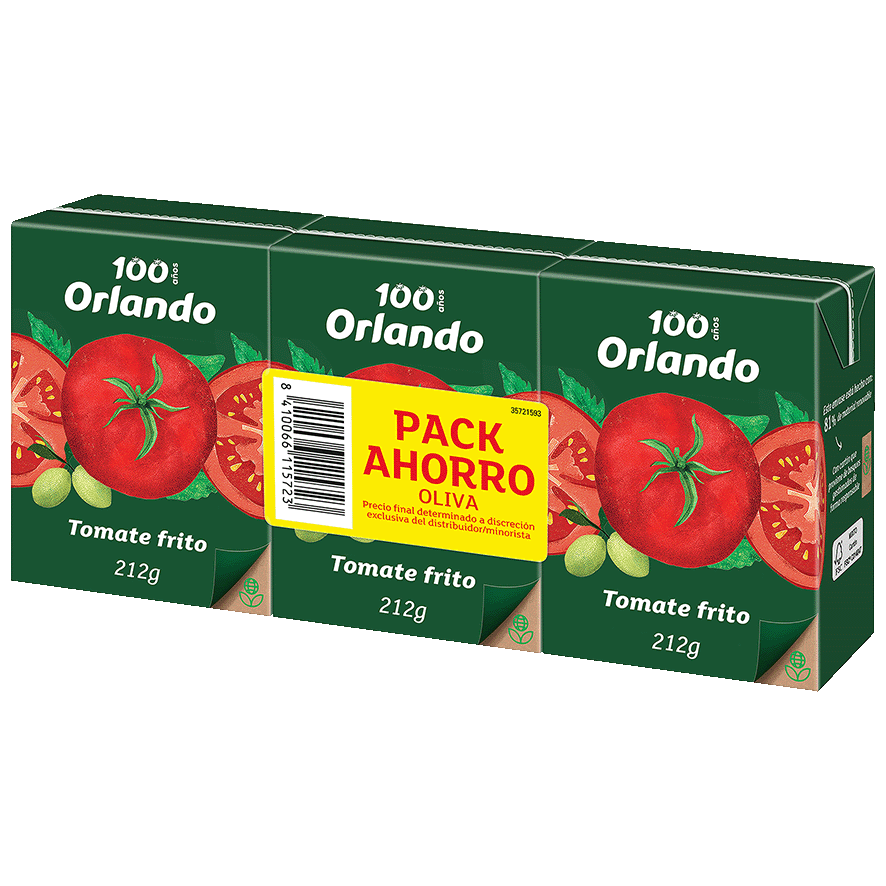 TOMATE FRITO CON ACEITE DE OLIVA 212 G. PACK 3